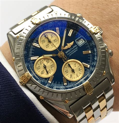 breitling gold chrono|gold breitling chronomat.